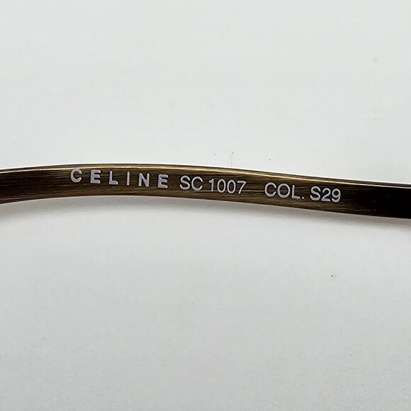 Celine SC1007 Col. S29 Brushed Bronze Frame Grey Lens Rimless Sunglasses Italy - Picture 7 of 16